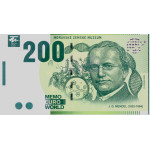  200 Euro biljet Moravské Zemské Muzeum (J. G. Mendel)